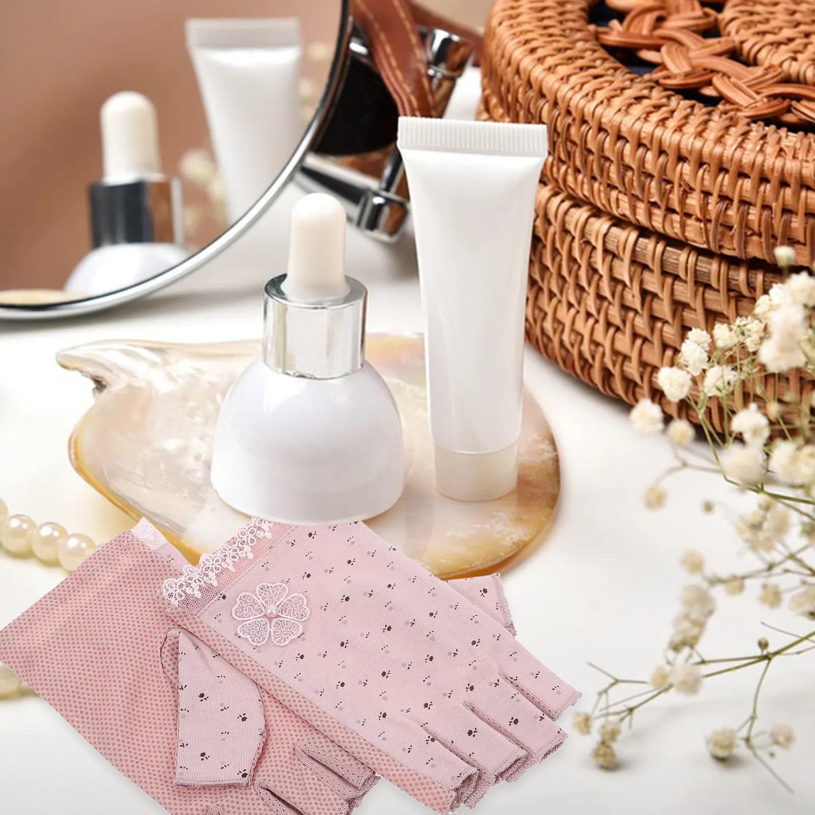 1 paio di guanti da sole per manicure da donna, guanti da guida traspiranti con protezione UV, comodi e adatti per il touch screen, per esterni