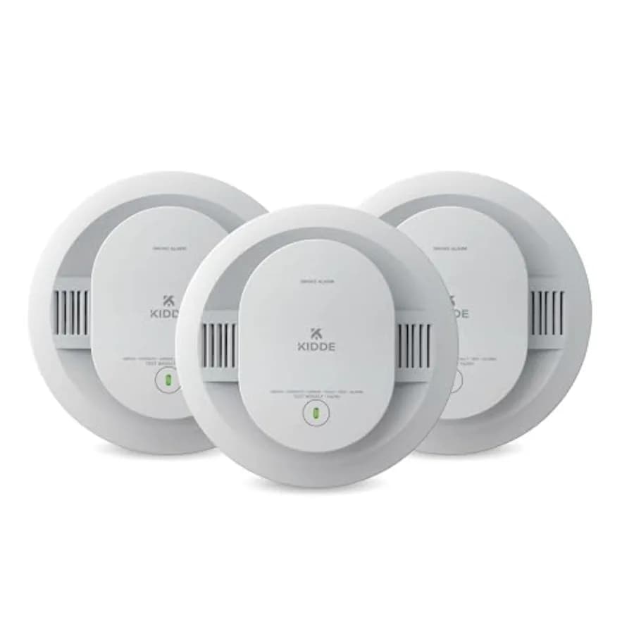 Rilevatore di Fumo a Batteria AA con Luci LED di Stato, Allarme 85 dB, 5 Pollici 20SDR, Confezione da 3