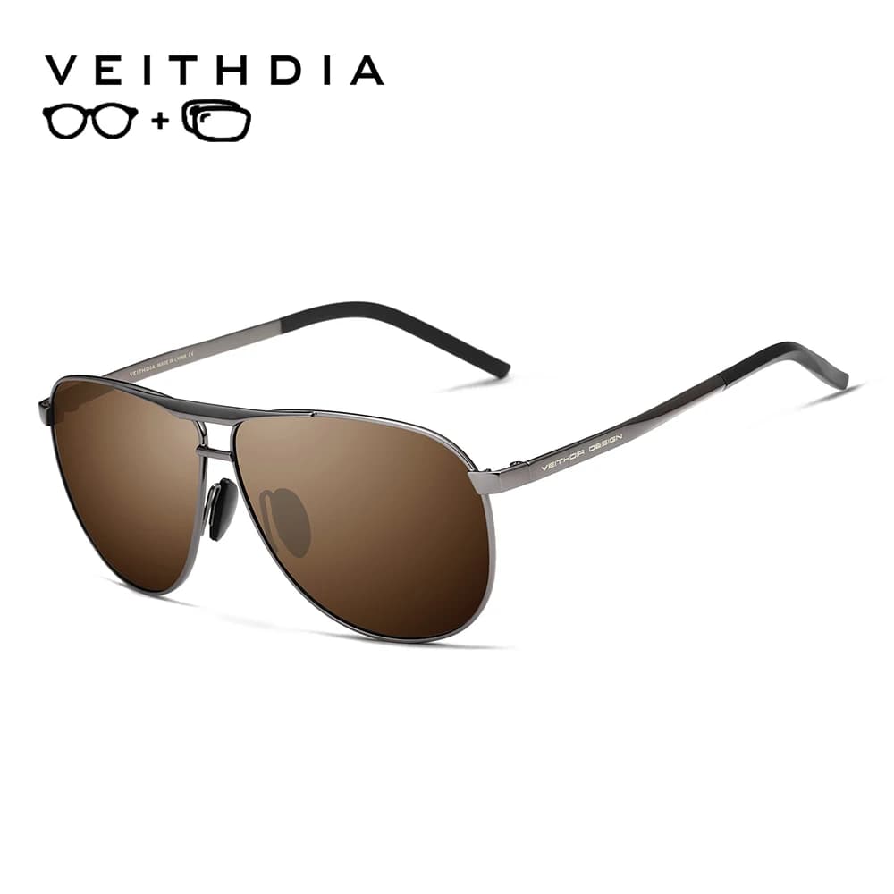 VEITHDIA Moda Occhiali da sole da vista personalizzabili Miopia fotocromatici Occhiali da sole pilota da guida per uomo/donna P30280