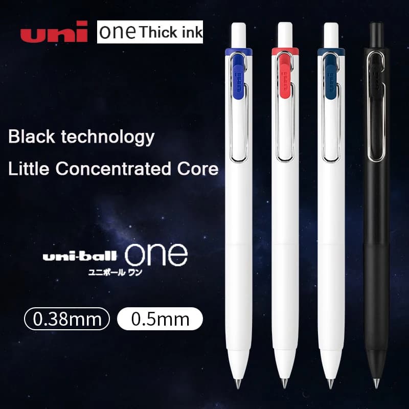 Nuove penne gel Uni-ball One Set UMN-S Tecnologia nera Inchiostro spesso ad asciugatura rapida, Scrittura quotidiana degli studenti Cancelleria giapponese da 0,5 mm