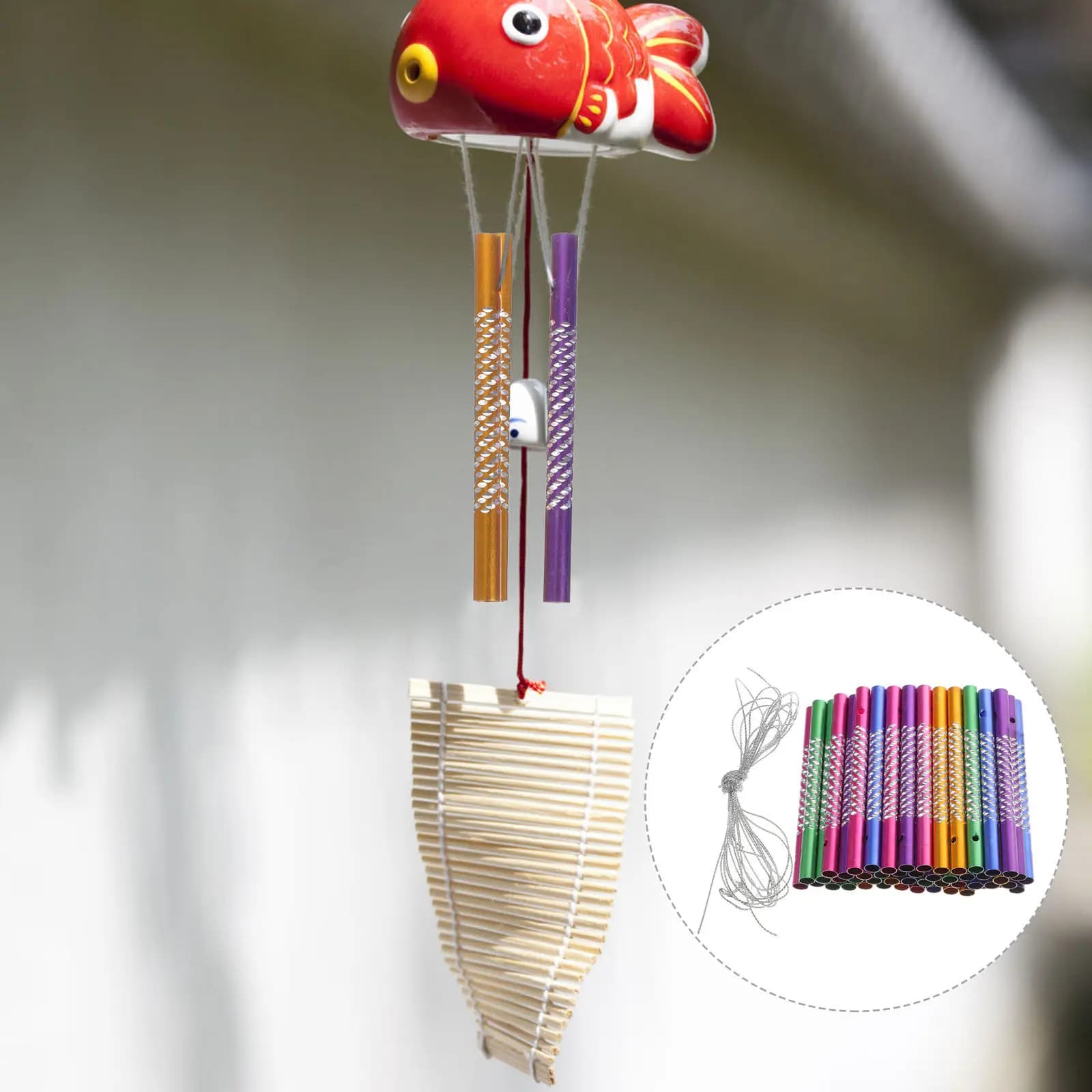 1Set Metal Wind Chime Tubes DIY Parts Pre-Drilled Sturdy Replacement Hang Craft Supplies for Relaxing Joyful Sound