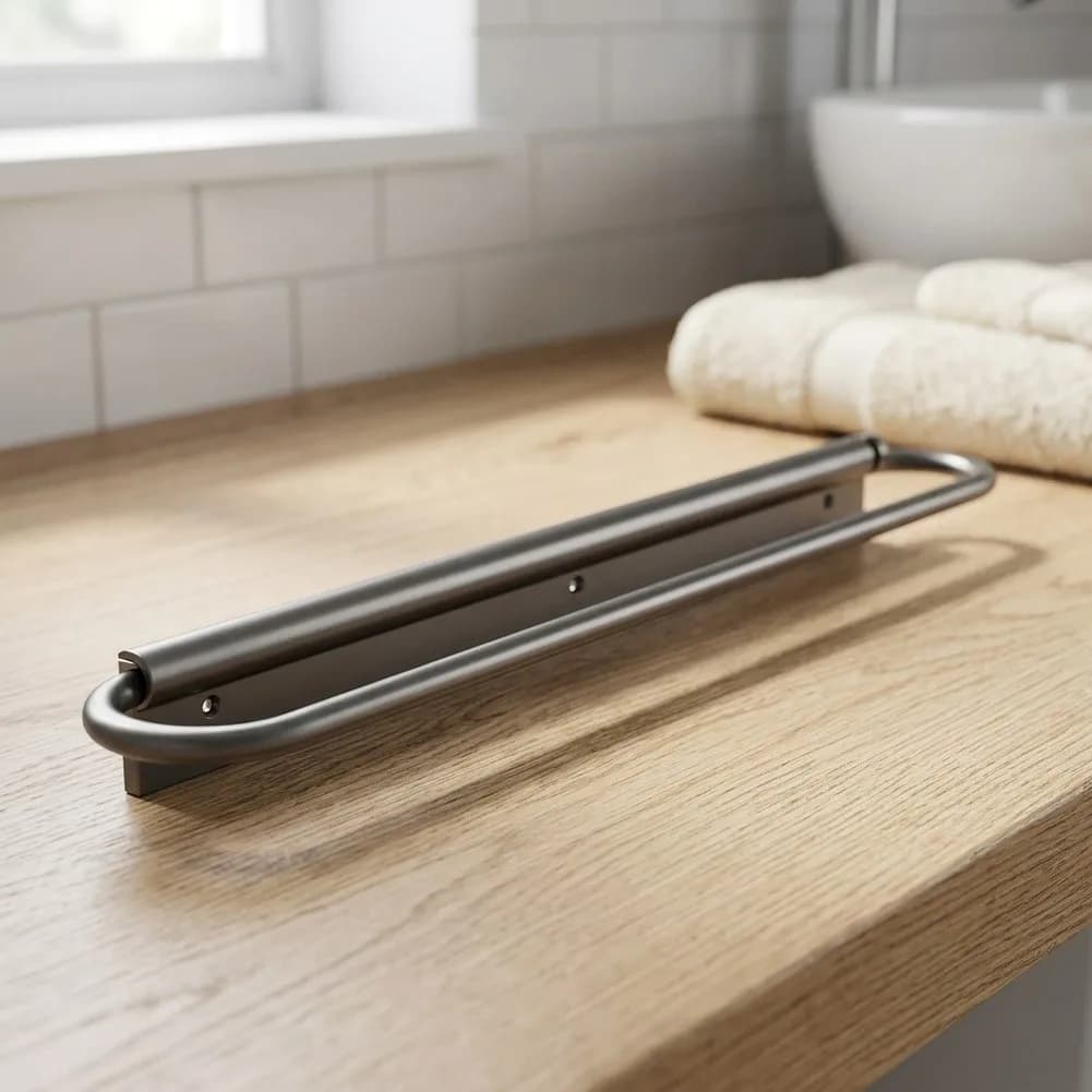Foldable Aluminum Towel Rack Wall Mounted No Drill Towel Bar for Bathroom Balcony Quick Dry Design 30 7 4.8cm to 60 7 4.8cm