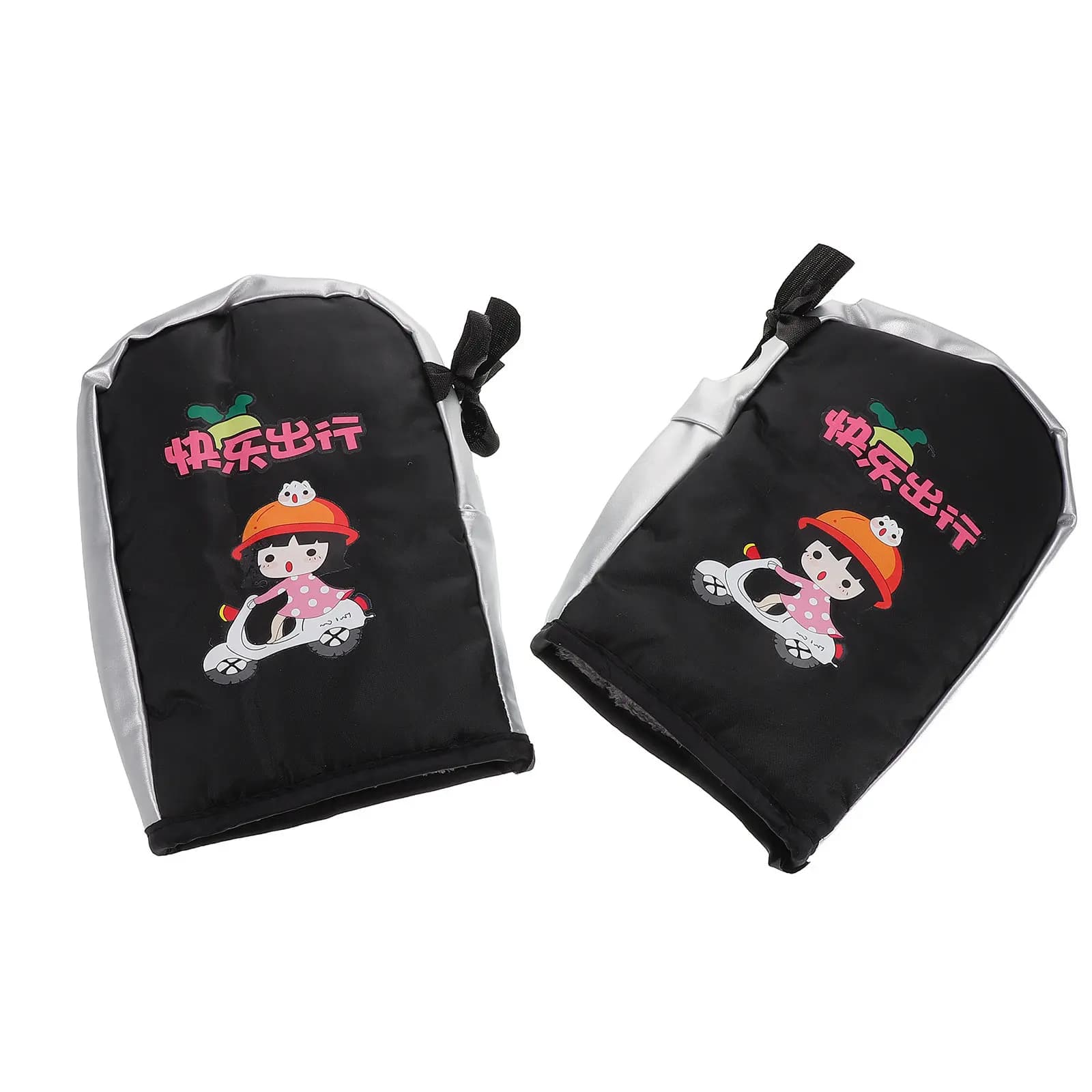 1Pair Electric Scooter Handlebar Covers Winter Riding Gloves Thick Warm Cold Resistant Mittens Motorcycle Hand Protection