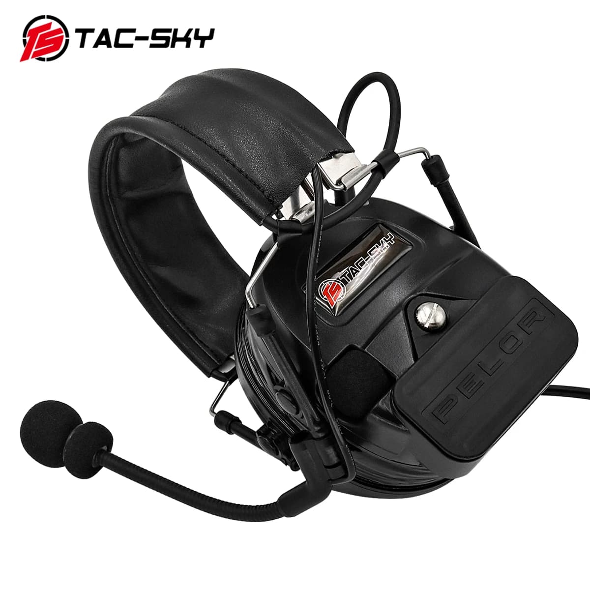 Auricolare Tattico PTT TS TAC-SKY COMTA I con Cancellazione del Rumore e Protezione dell'Udito per Caccia, Tiro e Sport