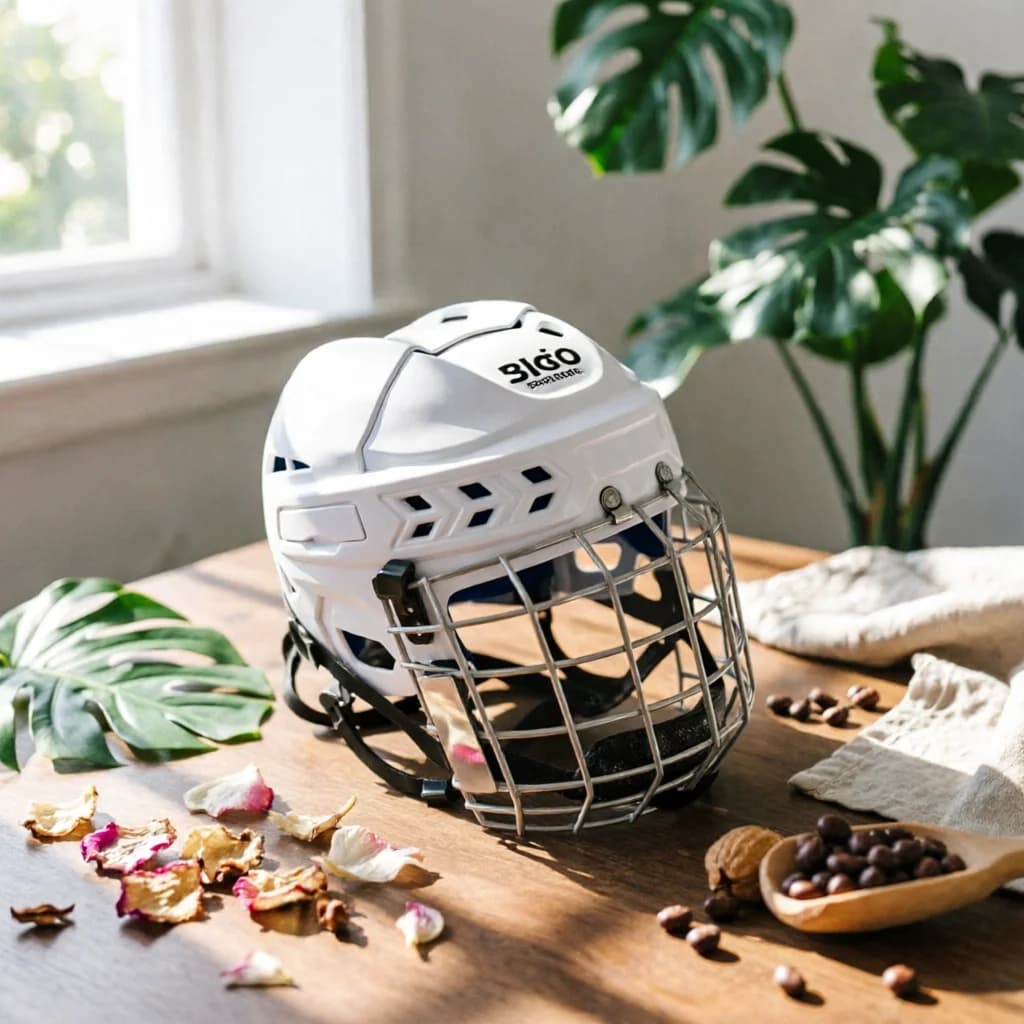 Hockey Helmet Face Cage Ventilated Design Impact Resistant Outer Shell for Safe Ice Hockey Play