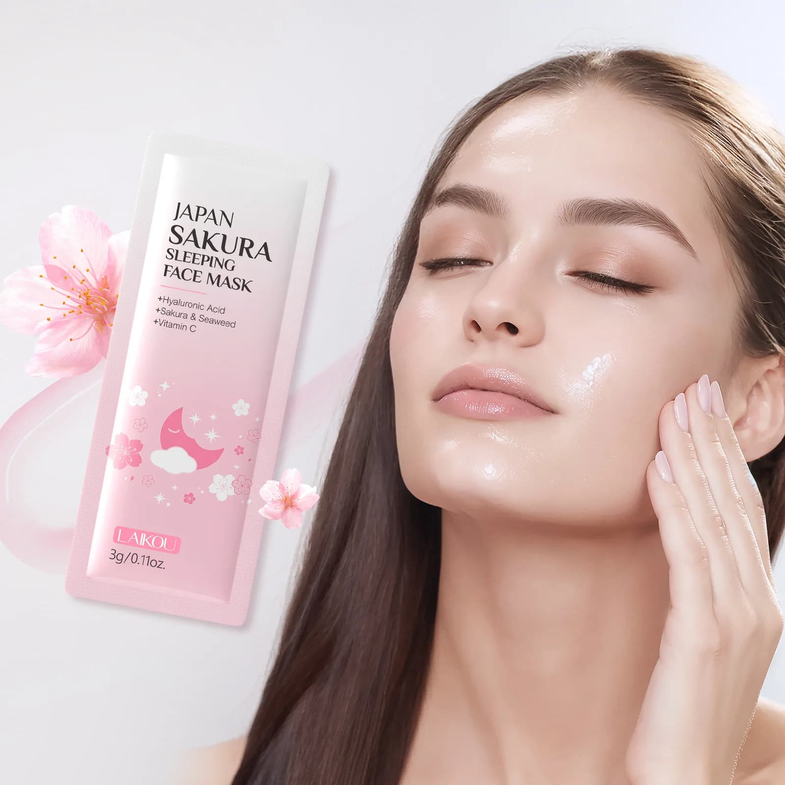 LAIKOU Sakura Sleep mask Pack of 15 pieces * 3g Hydrating Hydrating Shaping Skin Care Skin Care