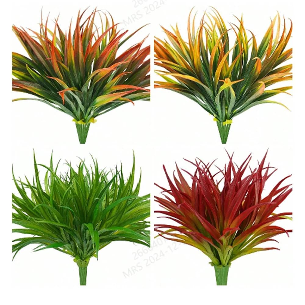 1/4 pezzi, piante artificiali da esterno resistenti ai raggi UV - erba alta, fiori tropicali e arbusti - perfette per tutto l'anno e l'interno