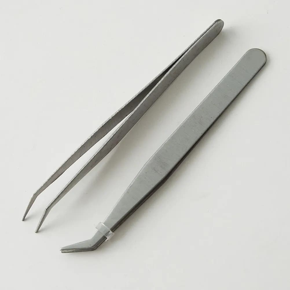 24Pcs Clip Set Embroidery Tools Easy Use for Beads Painting Nail Phone Diamond DIY Kit Cross Stitch Tweezers