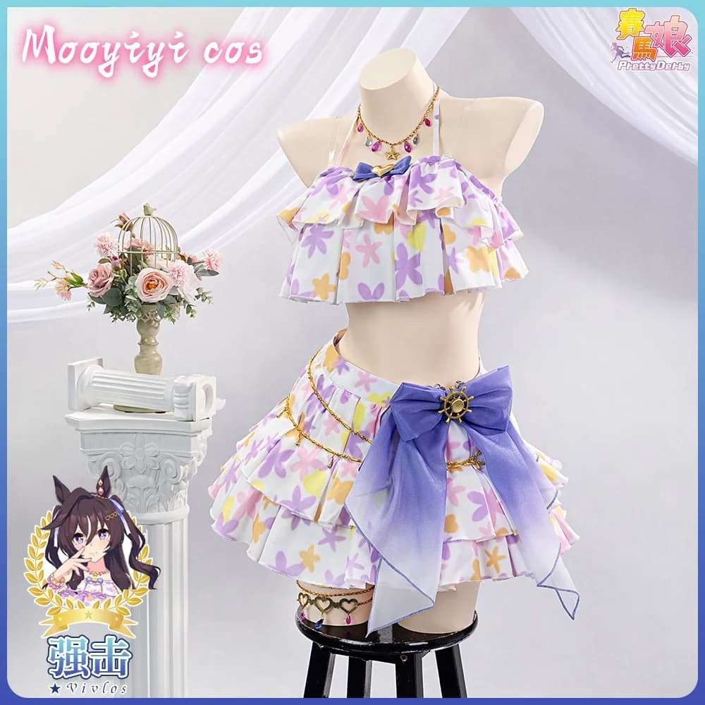 Gioco Pretty Derby Vivlos Costume cosplay costume da bagno Halloween Natale Giochi di ruolo Festa Comic Donna Abito Taglia S-XL Nuovo
