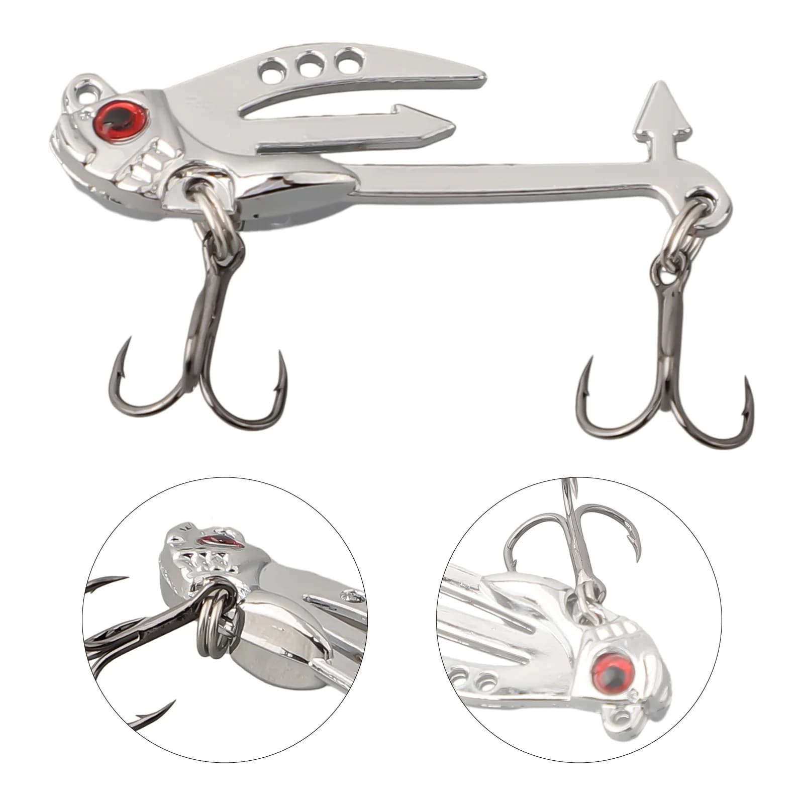 1pc pesca lama metallica esca piastra di ferro a lungo raggio VIB esca esca scanalatura gancio attrezzatura da pesca accessori
