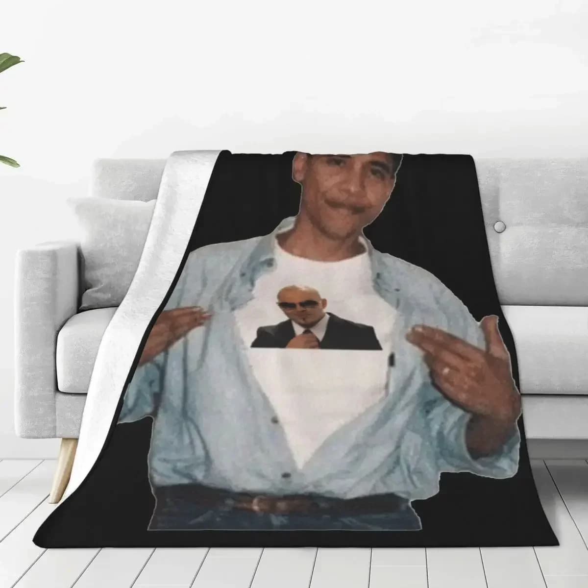 UNIQUE Pitbull Mr Worldwide Cool Coperta in pile lavorata a maglia, coperta estiva per aria condizionata, personalizzata, morbida e calda