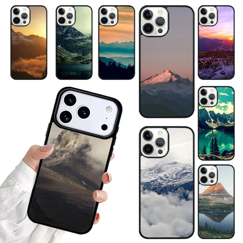 mountains Phone Case For iPhone 17 16 15 14 13 12 11 Pro Max 17air Shockproof Cover Fundas