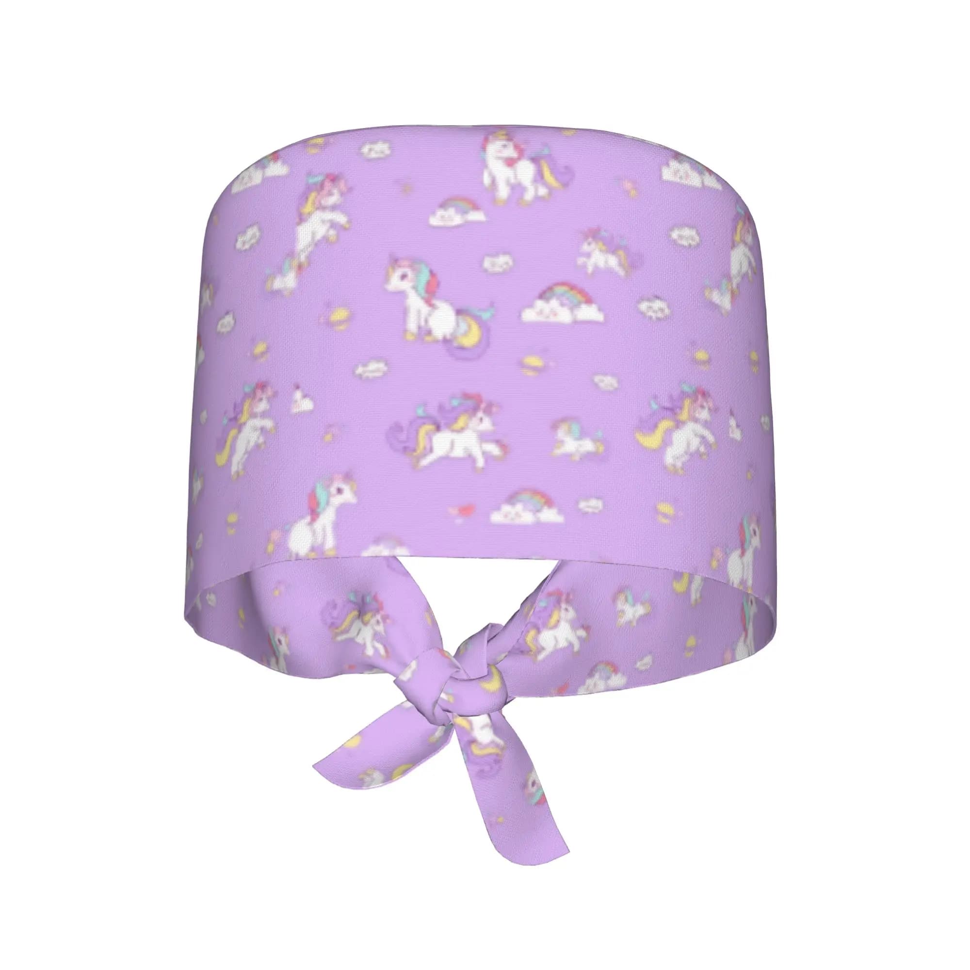 Custom Dream Unicorn Working Cap Surgical Hats Men Women Lovely Cartoon Pattern Operator Hats Lab Works Hat