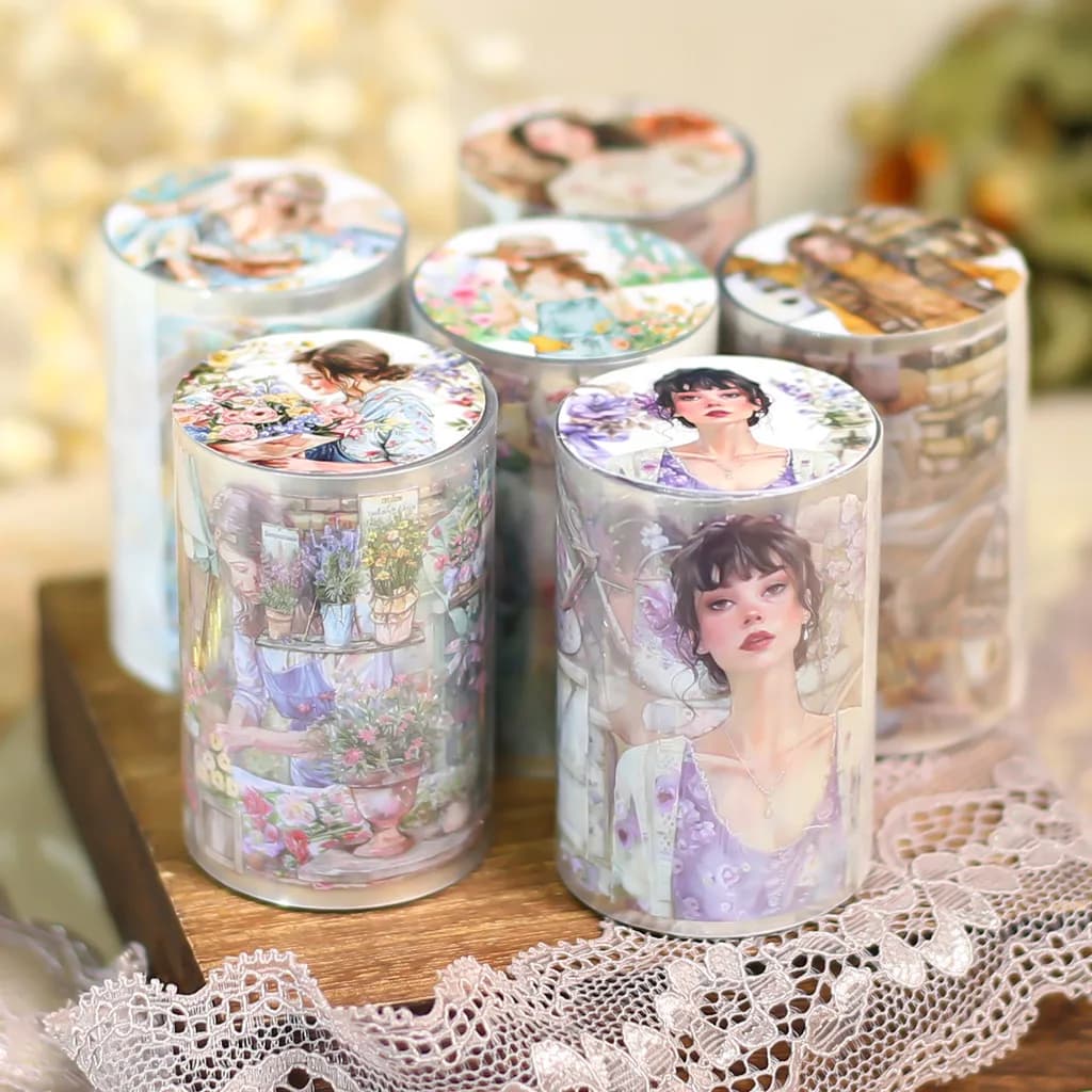 60mm*2m Creativity Scrapbooking Tape Sticker Character Tape Decorative Collage Junk Journal DIY Scrapbooking Stationery