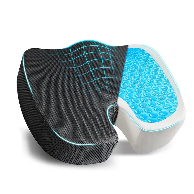 Cuscino memory ortopedico in gel Schiuma U Coccyx Sedile da viaggio Massaggio Sedia da ufficio per auto Proteggi seduta sana Cuscini traspiranti