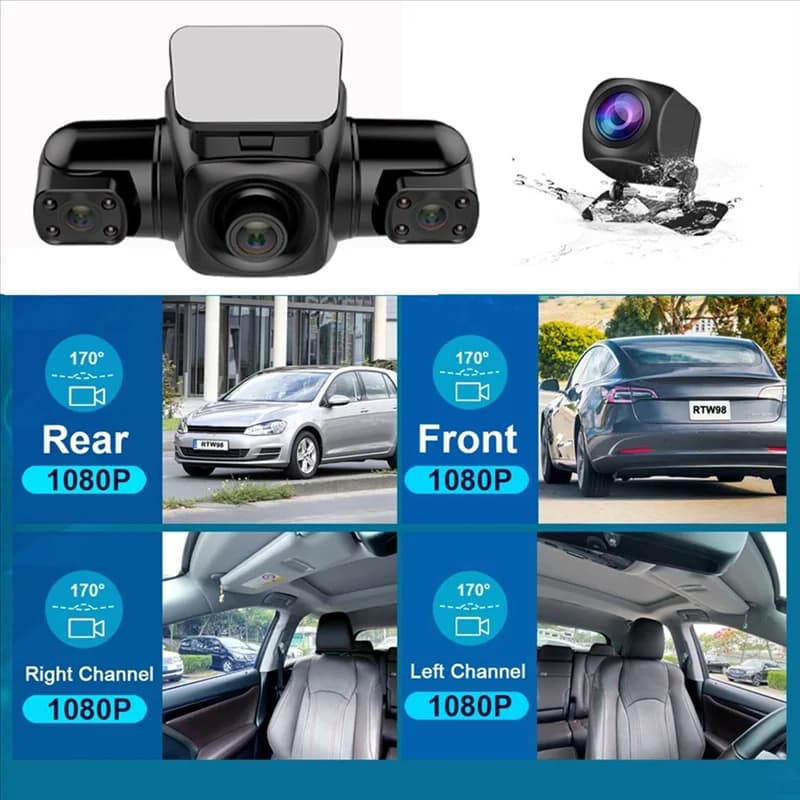 WiFi DVR car recorder with 4 channels AUTO Dash Cam with 360-degree Dash Cam view at 4 channels