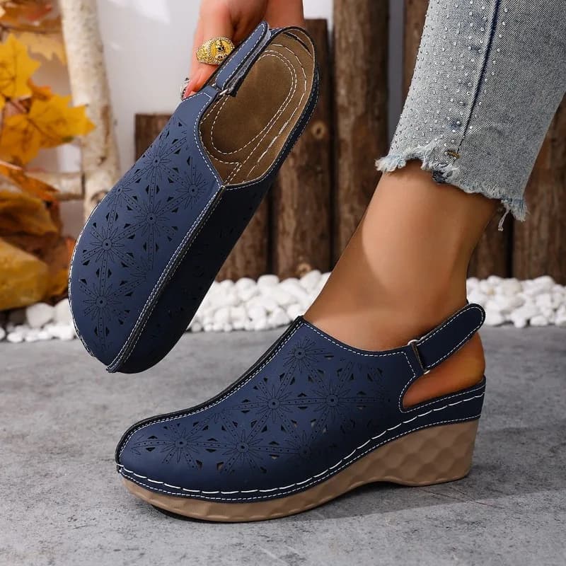 Women Sandals Summer Fashion Peep Toe Platform Shoes for Women Comfortable Non Slip Beach Shoes Hollow Out Wedge Sandals Women