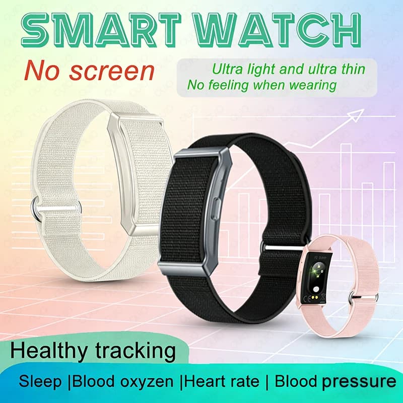 2026 New SmartWatch without screen Ultra long wear time IP68 Waterproof Blood Pressure Monitoring Sports SmartBracelet