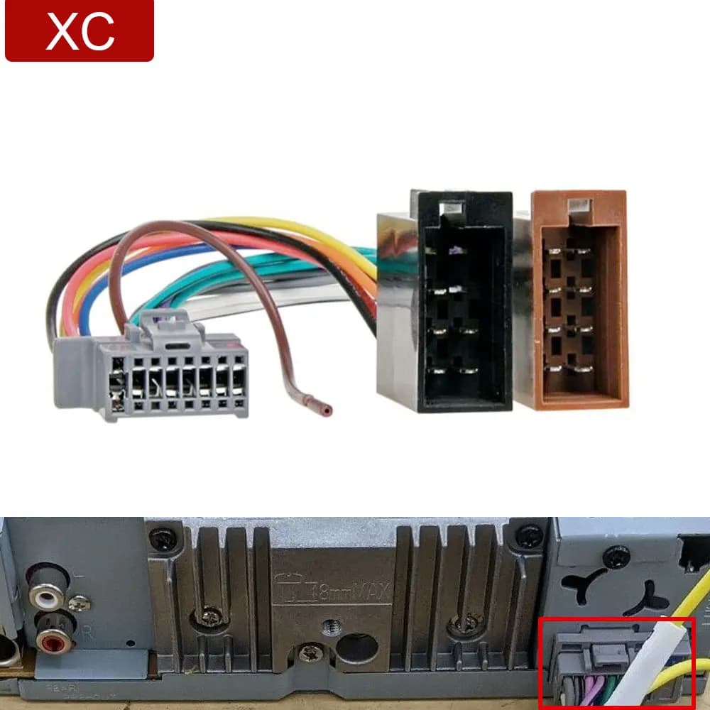 Cavo adattatore maschio Iso per autoradio a 16 pin Connettore per cablaggio Din compatibile con la serie Panasonic CQ-C CQ-DFX CQ-DP