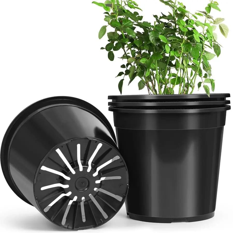 Pack of 7 Jars for Plants, 7 Gallon Plastic Vase with Draining Holes, Robust Plastic Jars for Vivary and Garden, F