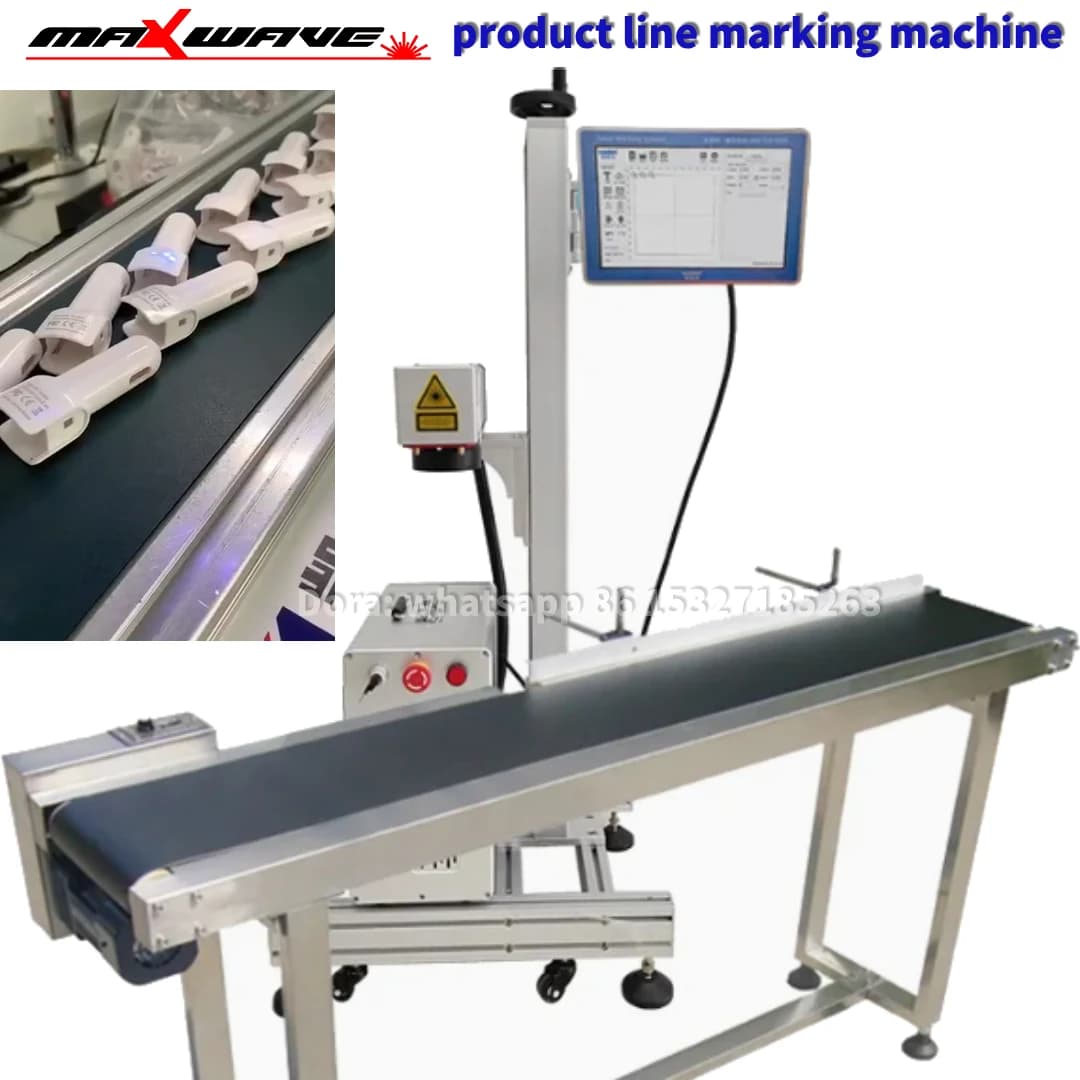 Stainless Steel Aluminum Laser Marking Machine Industrial Automatic Engraving Machine Pipe Wire Pack Products Line
