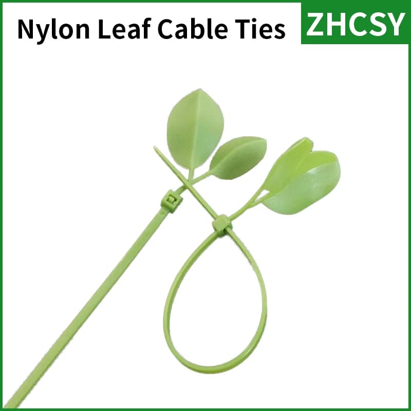 Verde 3X200mm Foglia di albero Etichetta in nylon Cavo Marker Fascette Decorazione Identificazione autobloccante Signi di tenuta in plastica per fissaggio cavi