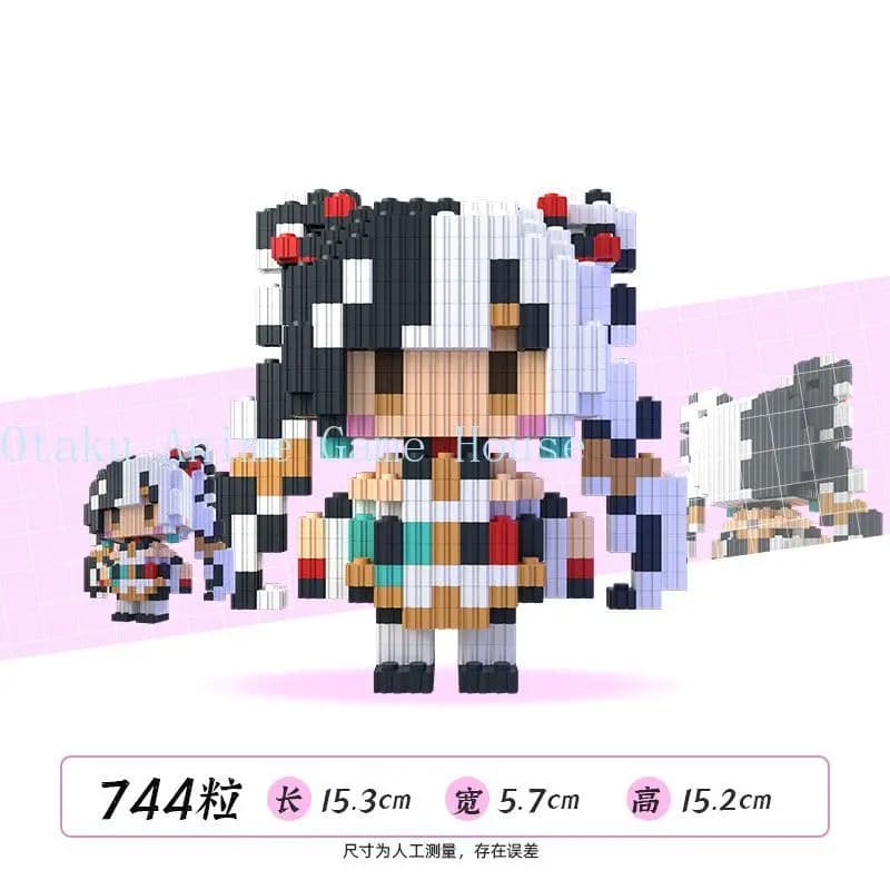 Zenless Zone Zero Zhao Dialyn 3D Stereoscopic Brick Building Blocks Model Anime Figure Cosplay Ornaments Birthday Gift Xmas