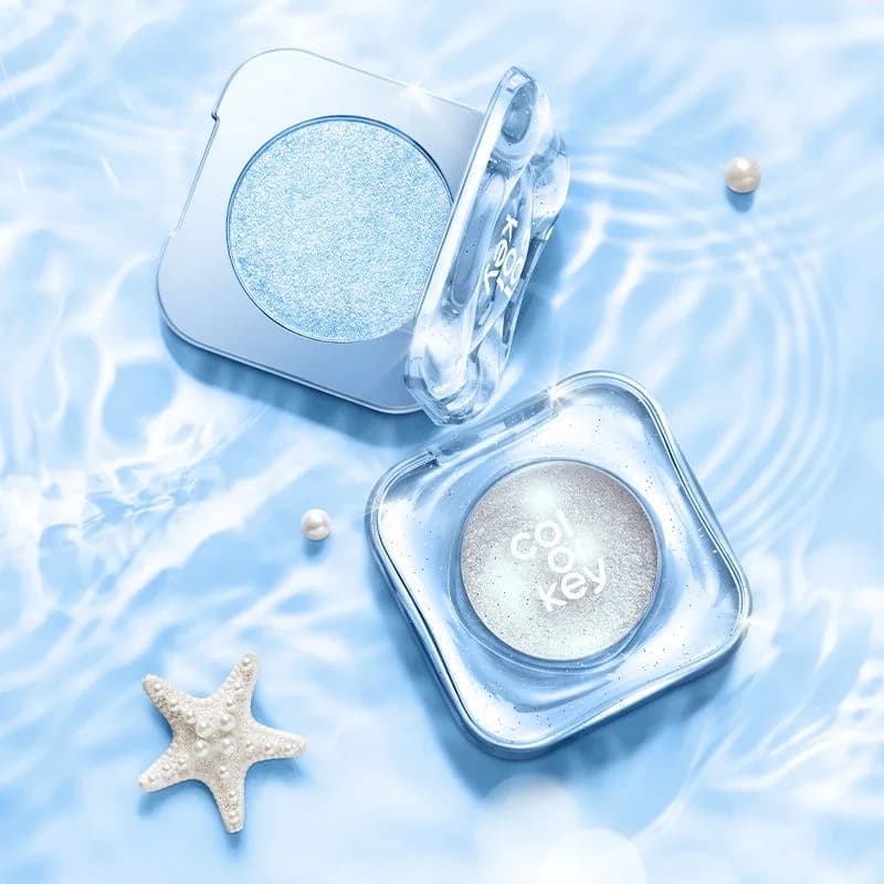 Colorkey Holiday Island Sparkle Palette Multi-Use Eyeshadow & Highlighter,Buildable Shimmer for Face & Eyes,Daily To Party Glow