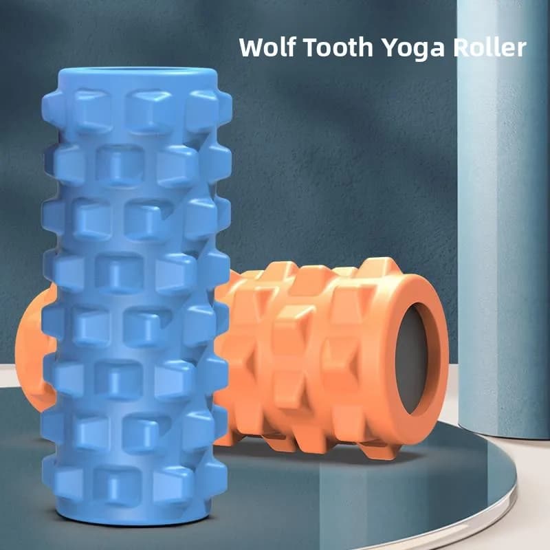 Professional Foam Roller for Fitness, Yoga Massage, Slimming Legs, Muscle Relaxation, Wolf Tooth Column in EVA Material