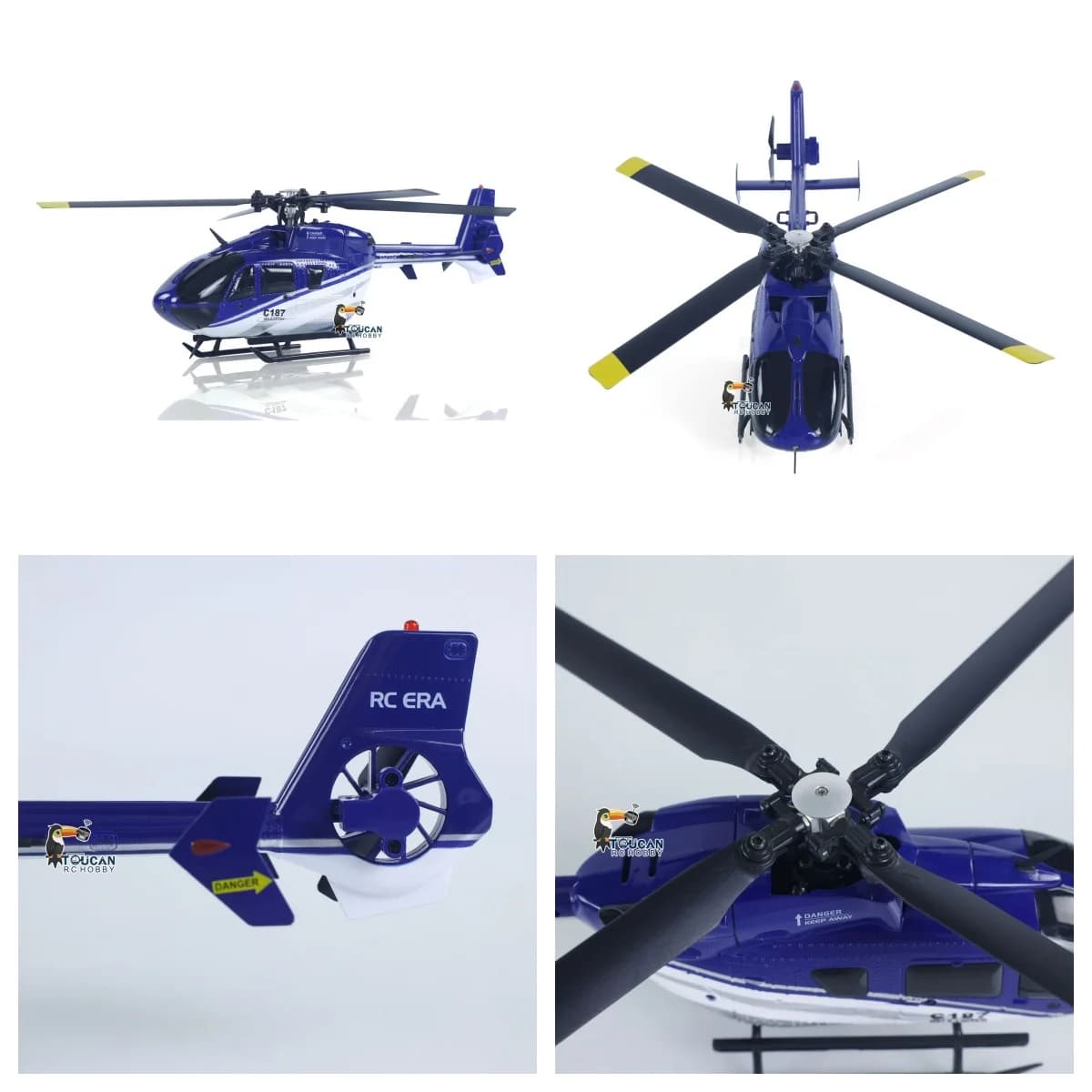 RC ERA C187 Elicottero telecomandato Giroscopio Stabilizzazione Mantenimento dell'altitudine Caricatore EC135 Modello di aereo Giocattolo amichevole per principianti