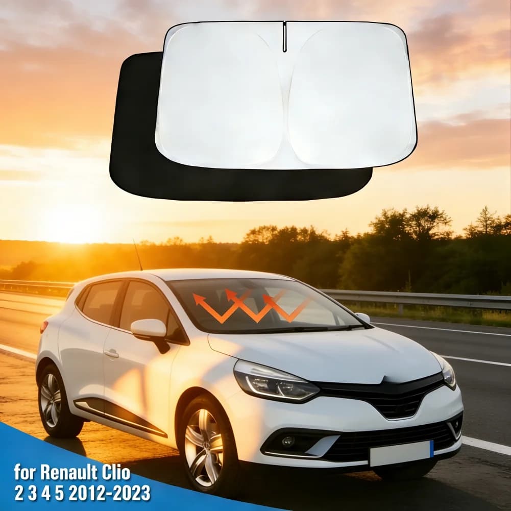 Parasole Pieghevole per Parabrezza Renault Clio 2 3 4 5, Protezione dai Raggi UV