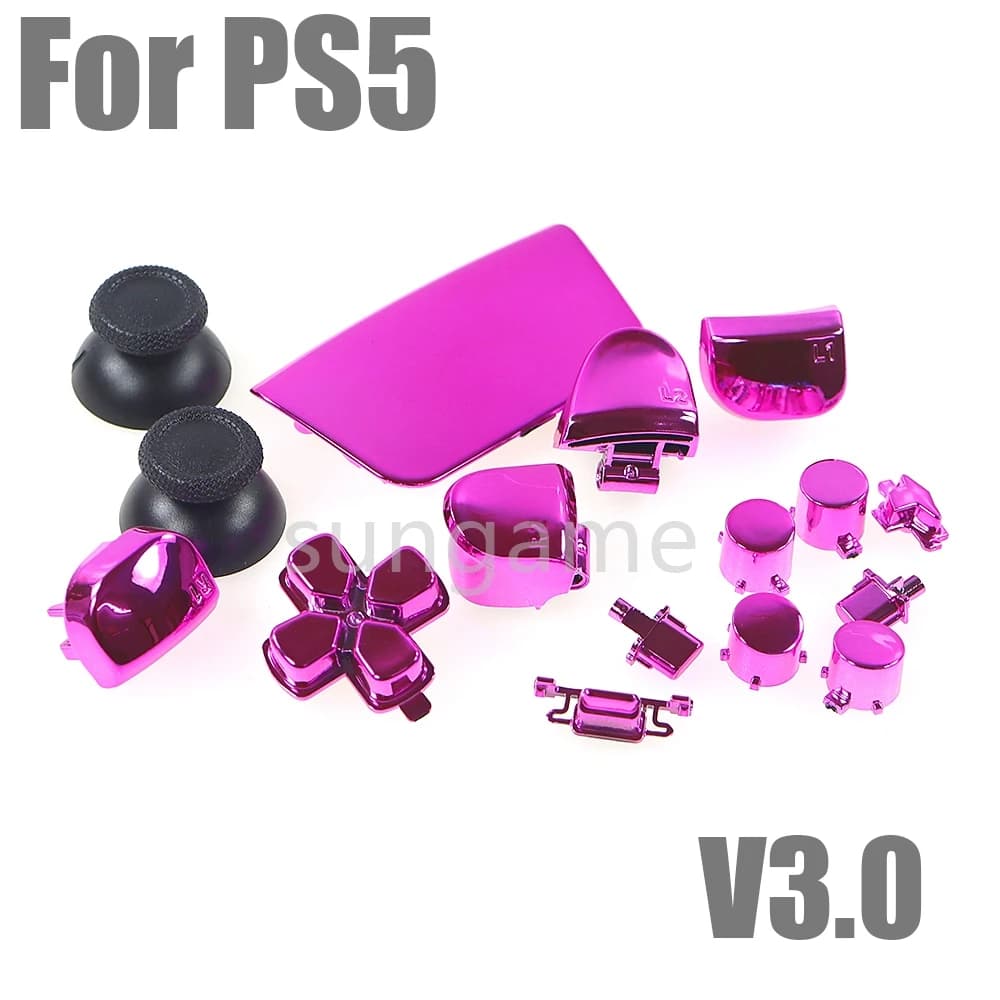 1set di pulsanti completi Set di pulsanti di ricambio Kit di riparazione per Controller PS5 maniglia pulsante galvanico accessori di gioco