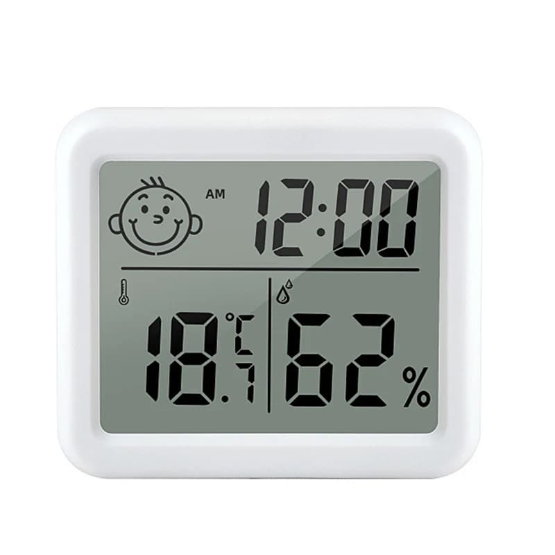 Multifunction ElectronicTemperature 3.2inch Large LCD Screen Humidity Table Clock Automatic Monitoring Desk Clock