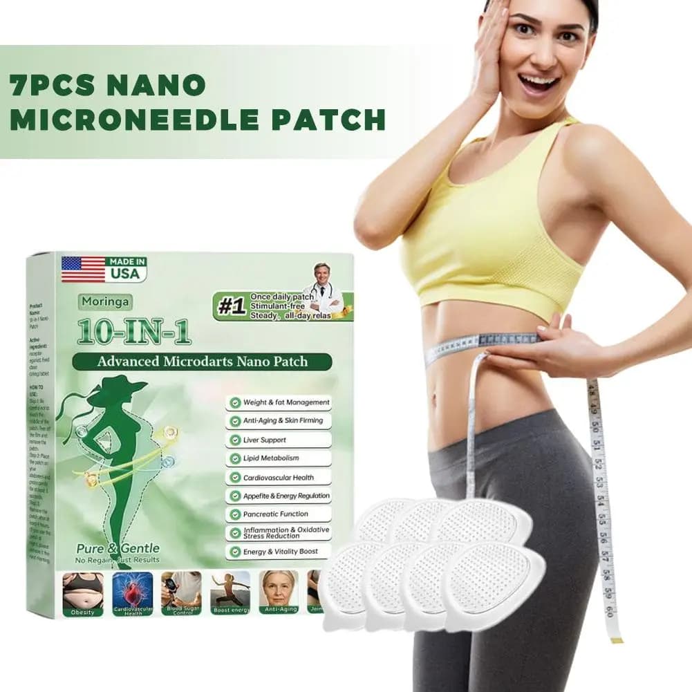 Patch Nano Microdarts Avanzato 10in1 Moringa per Gestione del Peso, Rassodamento della Pelle, Equilibrio della Glicemia, Cura della Pelle