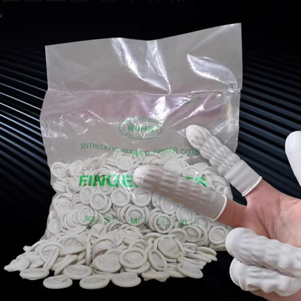 30/50 Pezzi Guanti Protettivi per Dita, Cuscinetti Antiscivolo in Lattice, Guanti Monouso in Gomma per Protezione delle Dita, Strumenti per Orologiai