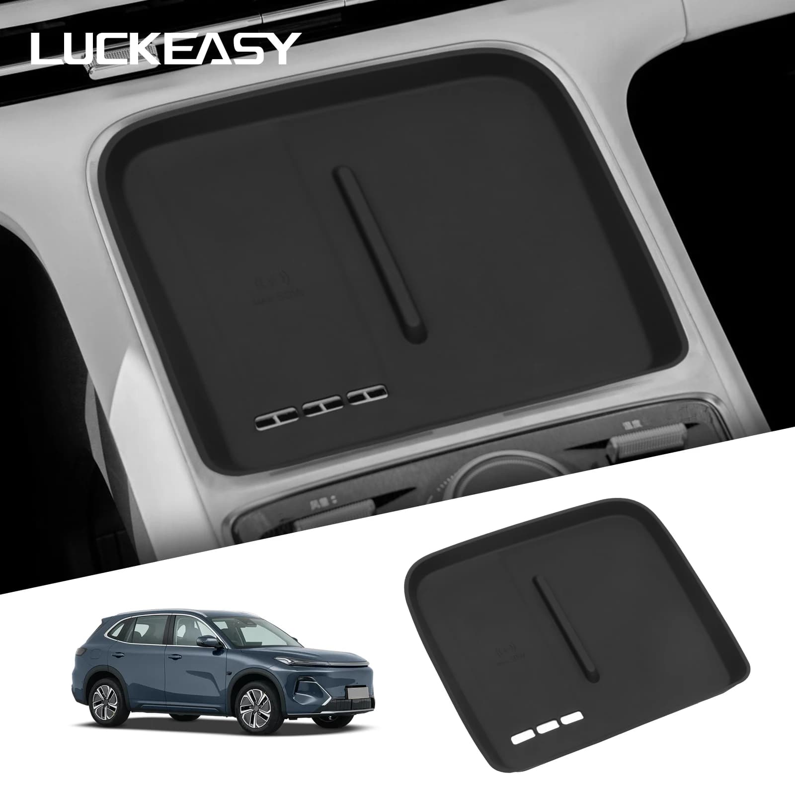 Tappetino Protettivo per Telefono con Ricarica Wireless Centrale e Vano Portaoggetti per Geely Starray 7 EM-i 2025 - Accessori Interni Auto