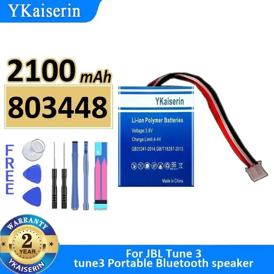 2100Mah 803448 Batteria per altoparlante sicura per Jbl Tune 3 Tune3 Bluetooth portatile Rispettoso dell'ambiente