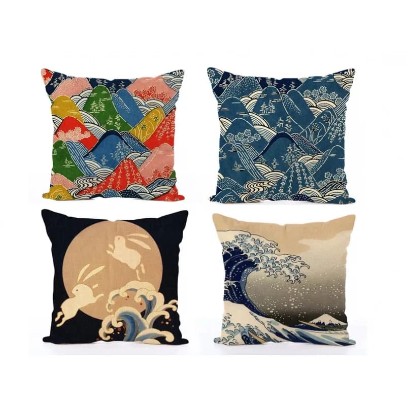 VIKAMA Nordic Kitten Cushion Cover Modern Simple Sofa Pillowcase for Living Room Bedroom Children's Room Home Decor