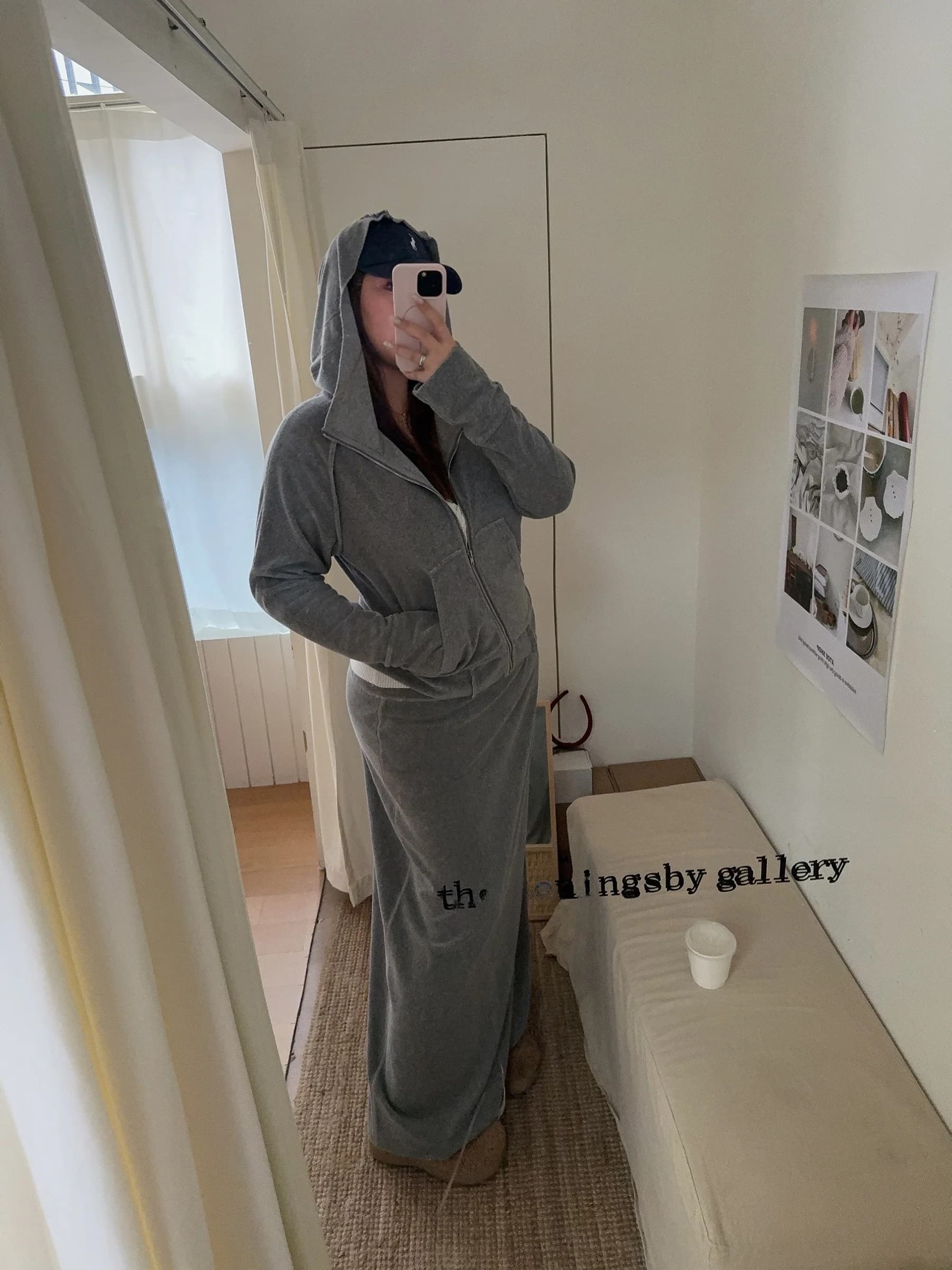 Comfortable Easy Wear Large Size Lazy Loose Towel Material Slim Fit Hoodie Jacket Half Skirt Set Soft Versatile Street Style ...