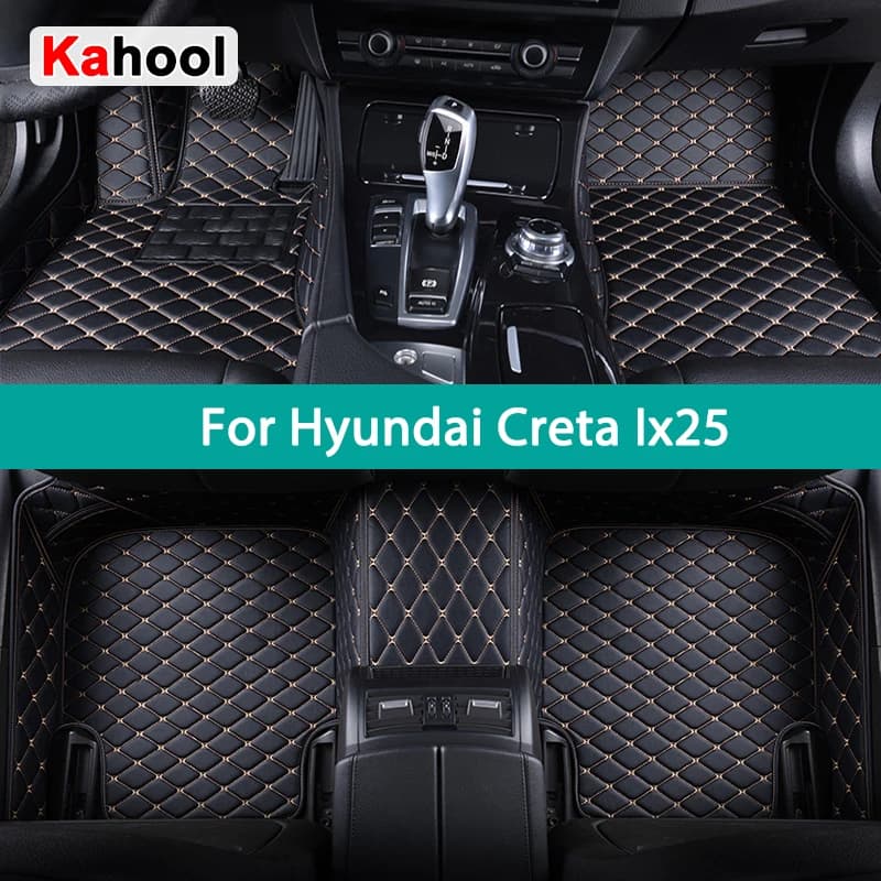 KAHOOL Tappetini per auto personalizzati per Hyundai Creta Ix25 Tappeti per auto Piede Coche Accessorie