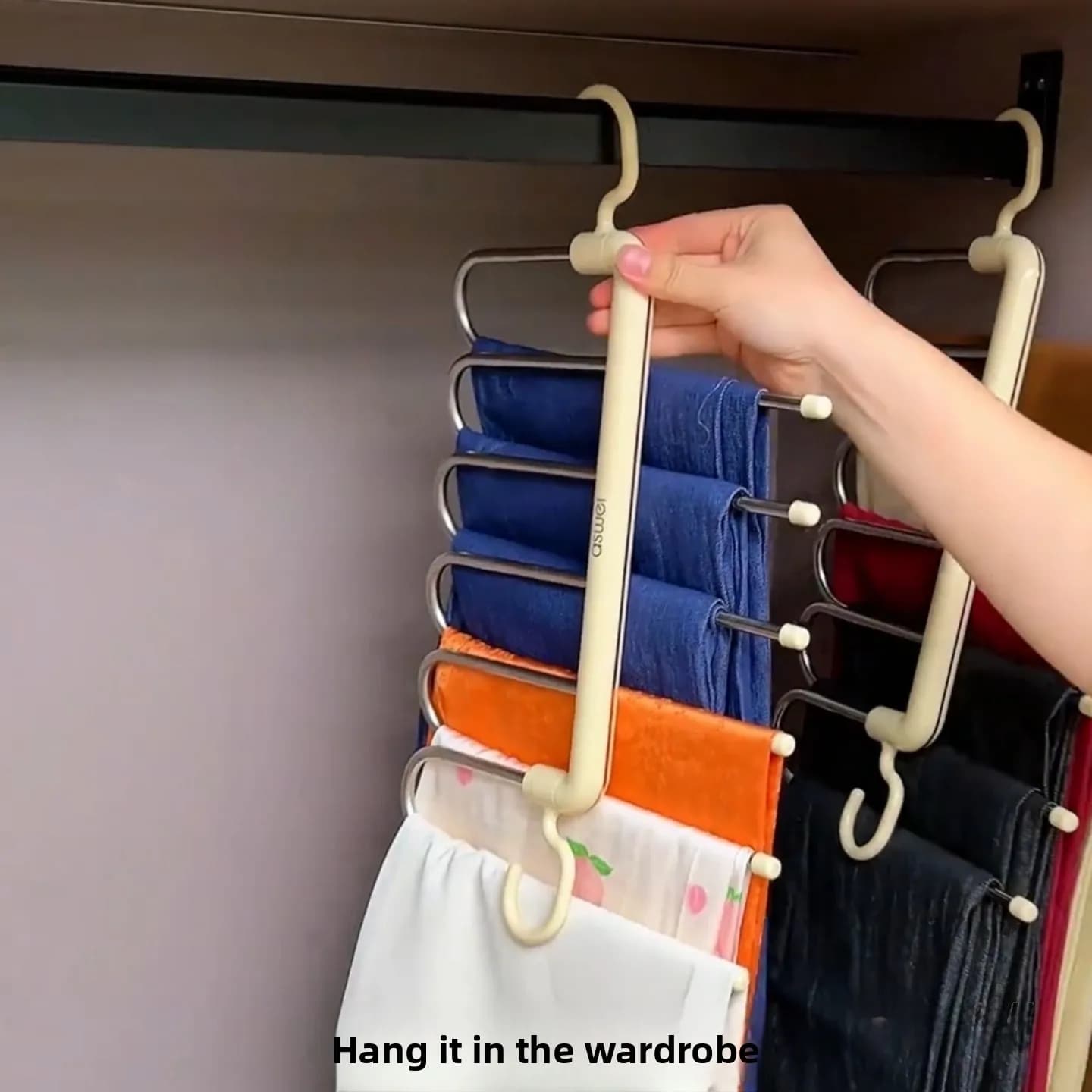 Multi-Functional Pants Hanger Home Use Multi-Layer Clothes Hanger Seamless Wardrobe Storage Tool Space Saving Clothing Hanger