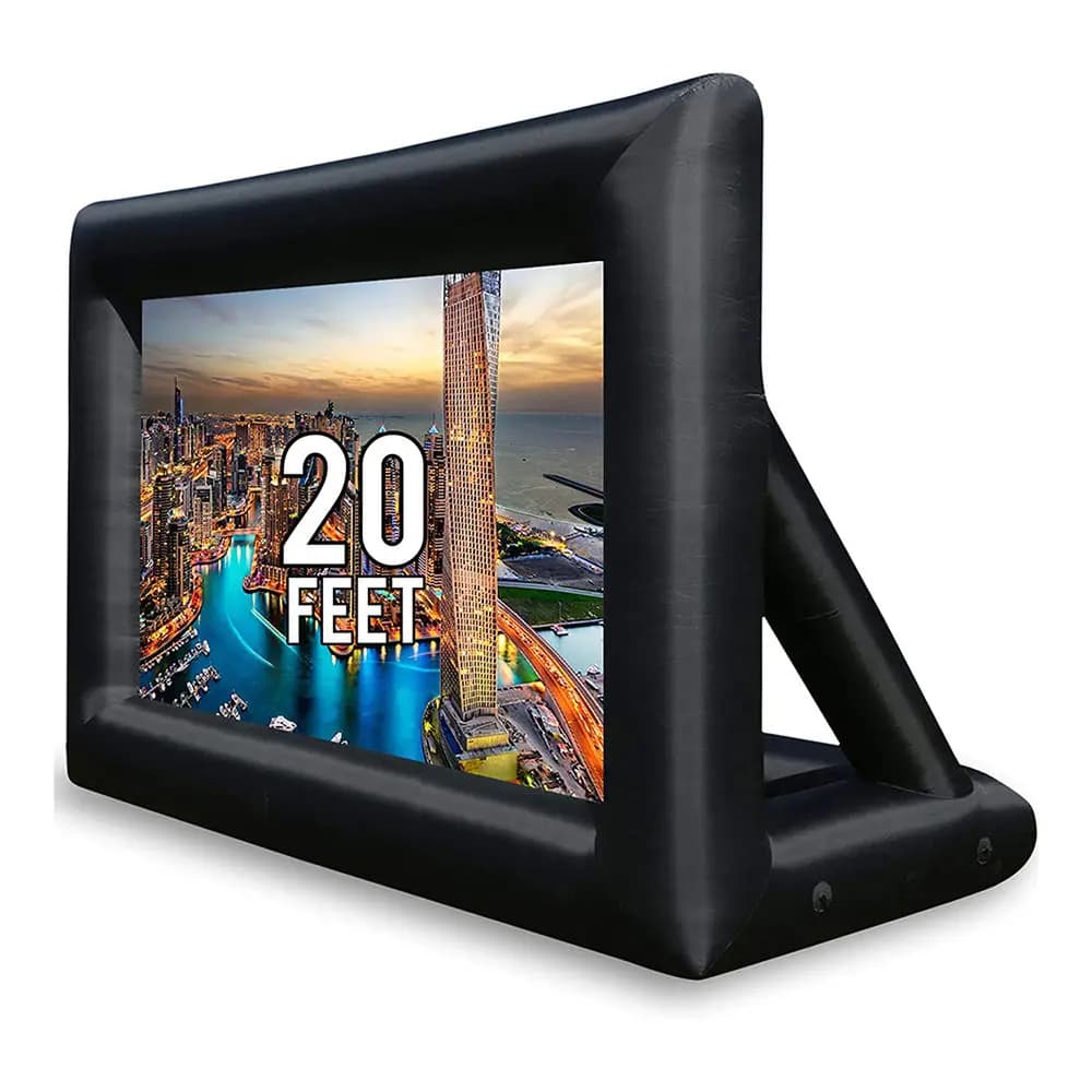 Schermo Gonfiabile per Proiezione Cinematografica da 18FT/20FT, Schermo Professionale in PVC con Ventilatore da 250W, Formato 16:9 per Cinema e Campeggio