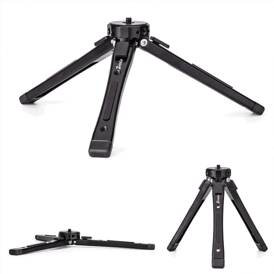 Heavy Duty Metal Camera Tripod Stand - Universal Small Table Tripod for Camera, Gimbal, Action Cam, Camcorder, Microphone, LED