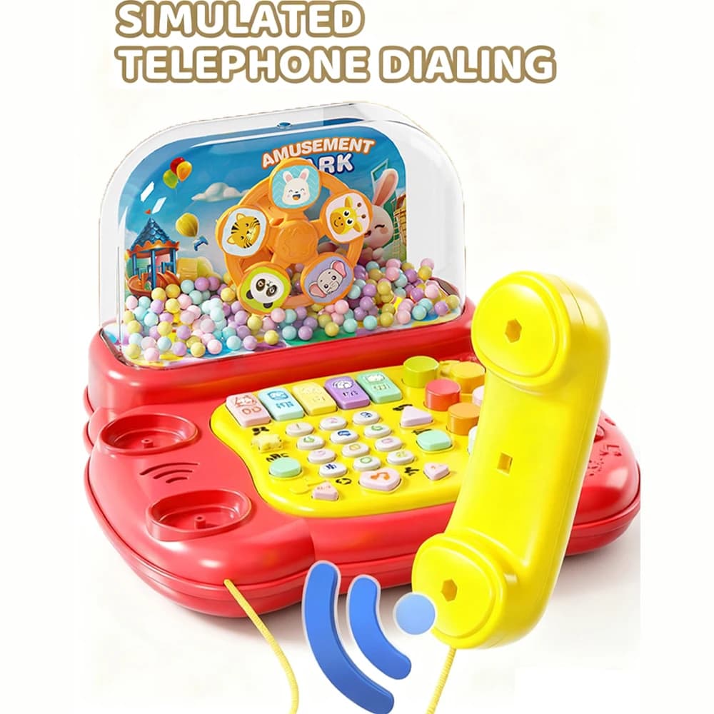 Giocattoli musicali per telefono per bambini Fiocco di neve Giocattolo di apprendimento interattivo per bambini Luci Gatto Storia telefonica Educazione precoce Regalo Montessori