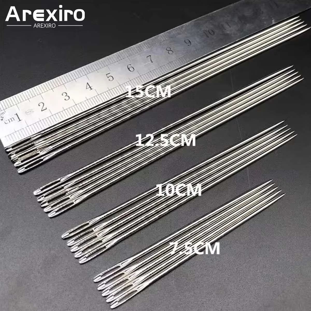 5pcs 75mm-100mm-125mm-150mm Stainless Steel Hand Sewing Needle Needlework Home DIY Crafts Household Sewing Accessories