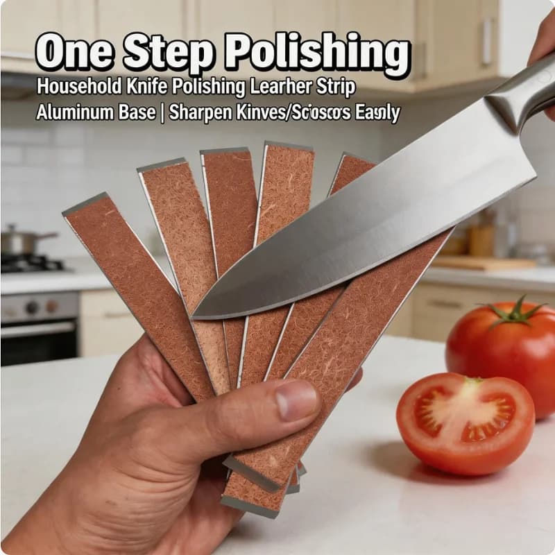 All-in-one Knife Sharpening Polishing Set Leather Honing Strop Whetstone Grinding Stone Compound Paste Kitchen Blade Maintenance