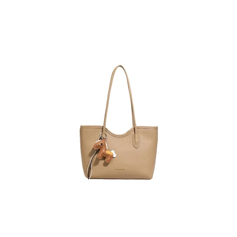Solid Color Diaper Bag Large Capacity Leather Crossbody Handbag Elegant Paris Style Designer Commuter Tote