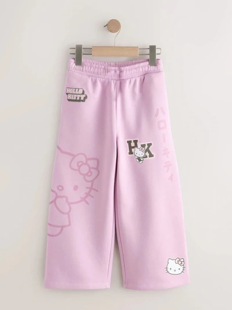 Summer Hot Selling Hello Kitty Cartoon Patterns Comfortable Design Cute Pink Pants Printed T Pants Adult Children Sleeper Pants