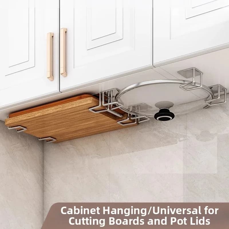 Scolapiatti da Cucina, Porta Coperchi e Taglieri, Supporto Multifunzionale per Utensili da Cucina