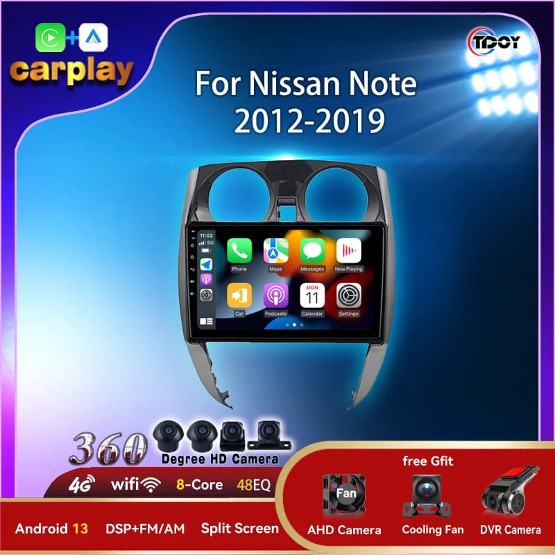 Android13 Carplay Android Auto Wireless Car Radio Per Nissan Nota 2012-2019 Multimediale Automotive Car Audio Bluetooth Autoradio